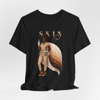 Black Skin Girl Fitz 6 Unstoppable esthetician graphic t-shirt front view displaying artwork