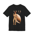 Black Skin Girl Fitz 3 Golden esthetician graphic t-shirt front view displaying artwork