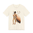 Black Skin Girl Fitz 4 Resilient esthetician graphic t-shirt front view displaying artwork